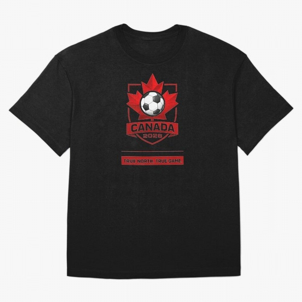 Canada Soccer 2026 Art Classic T-Shirt Feel Match Day Hype around FIFA World Cup 2026 USA Canada Mexico, Messi, Germany, Vintage Soccer Flavor, Modern Football Stars, National Flags and Final Night Emotion; Great for Watch Parties, Sports Bars,