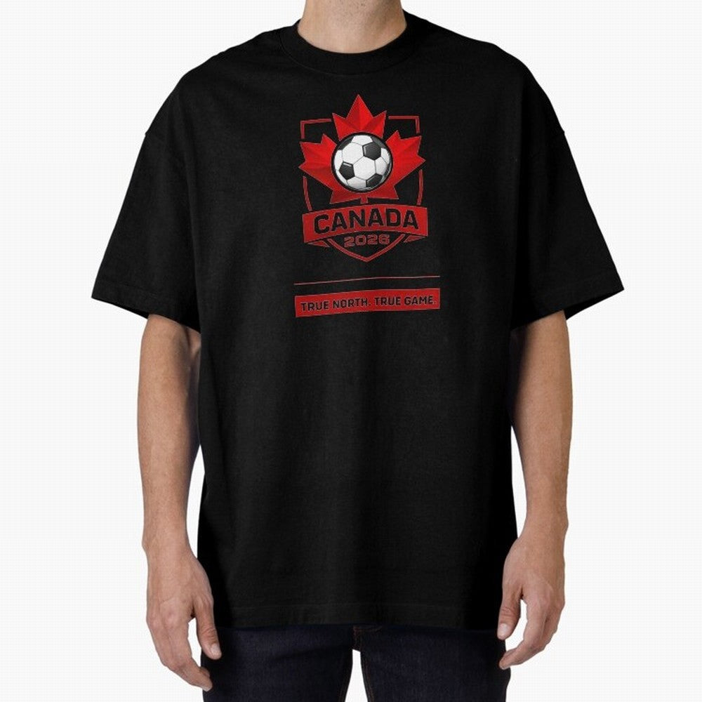 Canada Soccer 2026 Art Classic T-Shirt Feel Match Day Hype around FIFA World Cup 2026 USA Canada Mexico, Messi, Germany, Vintage Soccer Flavor, Modern Football Stars, National Flags and Final Night Emotion; Great for Watch Parties, Sports Bars,