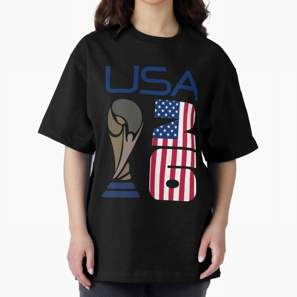 USA 2026 Soccer World Cup Trophy American Flag Design Classic T-Shirt Bring a Champion Mindset to FIFA World Cup 2026 Spirit, Inspired by Brazil, Portugal and Argentina, Mbappe and Neymar, Football Festival Excitement, Trophy Ambitions, Country