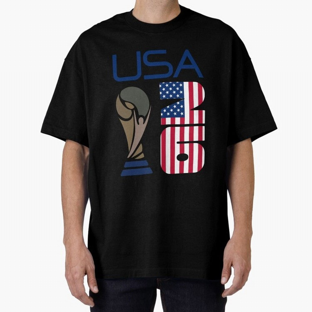 USA 2026 Soccer World Cup Trophy American Flag Design Classic T-Shirt Bring a Champion Mindset to FIFA World Cup 2026 Spirit, Inspired by Brazil, Portugal and Argentina, Mbappe and Neymar, Football Festival Excitement, Trophy Ambitions, Country