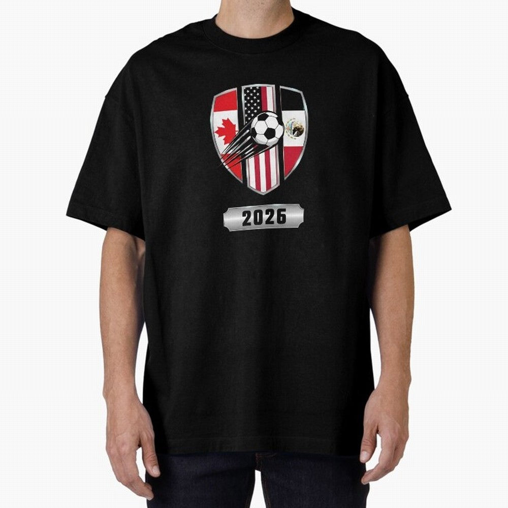 North United America Shield 2026 Cup T-Shirt_82794382 Classic T-Shirt Elevate the FIFA World Cup 2026 Group Stage Journey through Neymar, Haaland and Cristiano Ronaldo Highlights, Germany Pride, Football History, Final Match Energy, Crowd Noise and