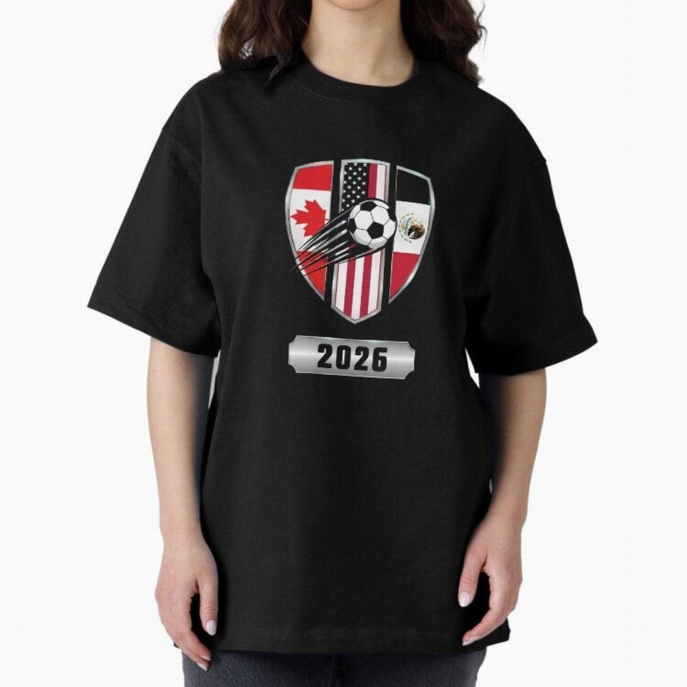 North United America Shield 2026 Cup T-Shirt_82794382 Classic T-Shirt Feel the Trophy Chase of FIFA World Cup 2026 Group Stage for Fans of Messi and Spain and Netherlands, Bringing Soccer Culture, Superstar Moments, National Team Dreams and