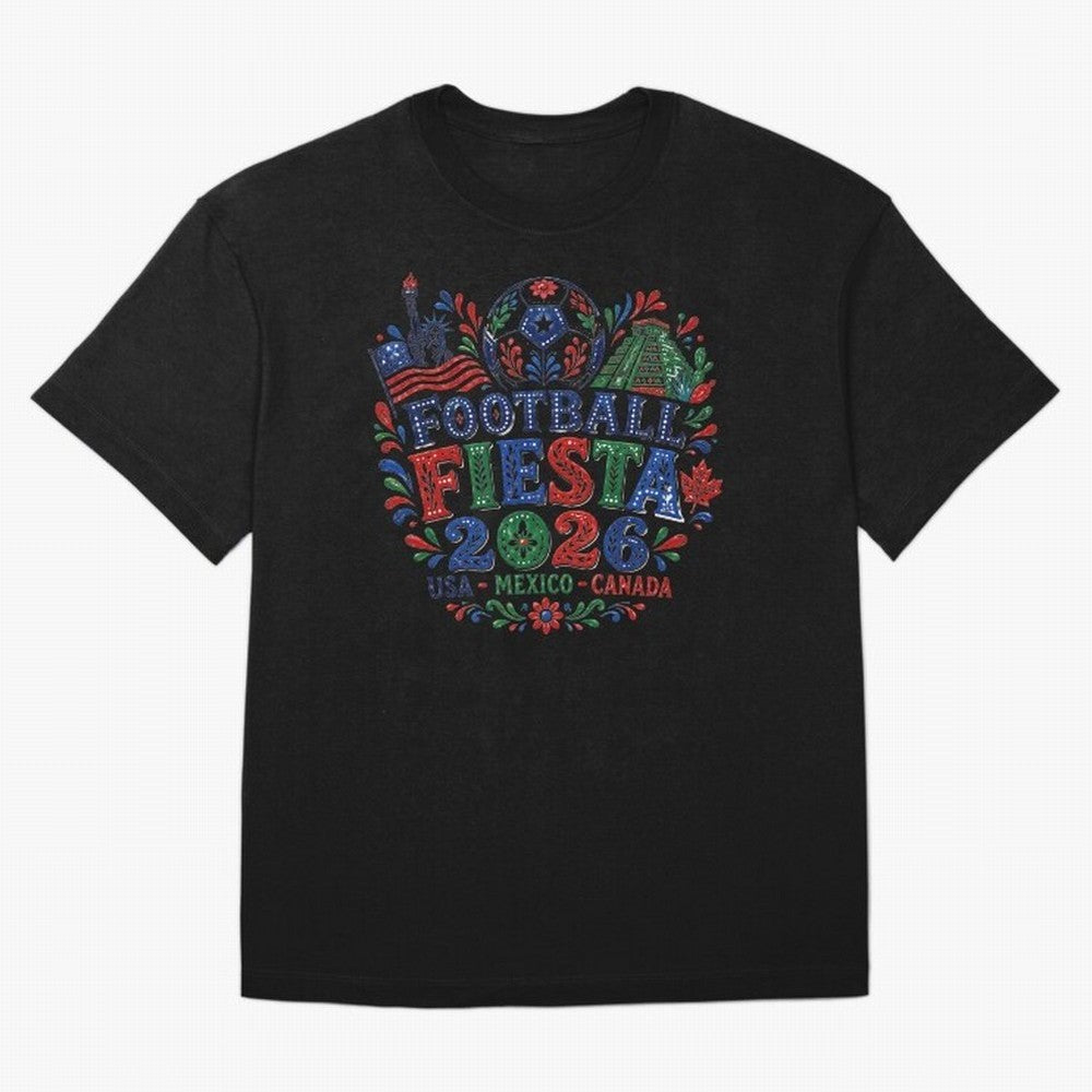 Football Fiesta 2026 USA Mexico Canada Soccer Art Classic T-Shirt Fuel the Hype around FIFA World Cup 2026 Connected to Neymar, Argentina and Brazil Energy, Tournament Hype, Historic Matchups, Family Viewing Parties and Global Sports Pride; Made