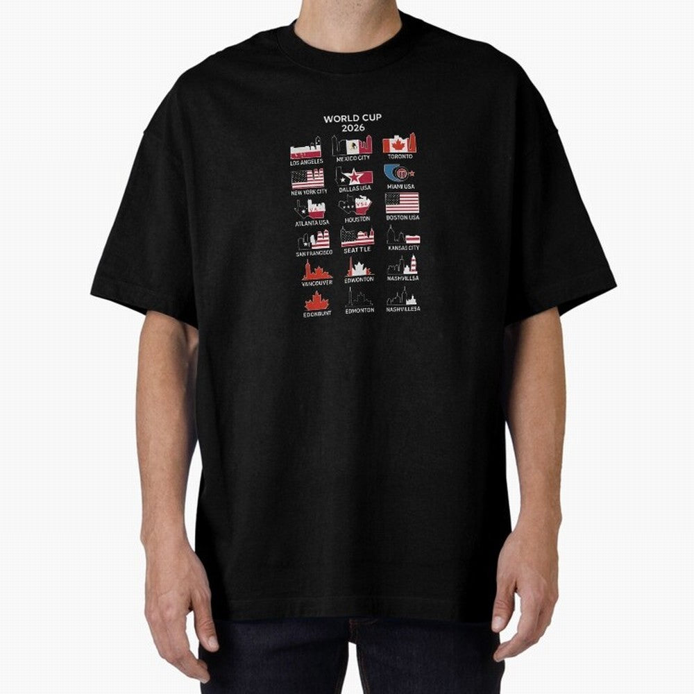 World Cup 2026 Host Cities T-Shirt_84292126 Classic T-Shirt Carry the Colors and Pride of the FIFA World Cup 2026 USA Canada Mexico Journey through Cristiano Ronaldo Highlights, Spain Pride, Fan Favorite Moments, National Team Passion, Big Match