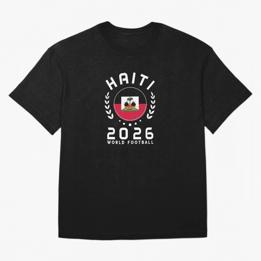World Cup 2026 Haiti Football Fan Haitian Supporter T-Shirt_84687246 Classic T-Shirt Show Your Love for FIFA World Cup 2026 USA Canada Mexico Inspired by Mbappe, England, France and Netherlands Energy, Football Passion, Legendary Performances,