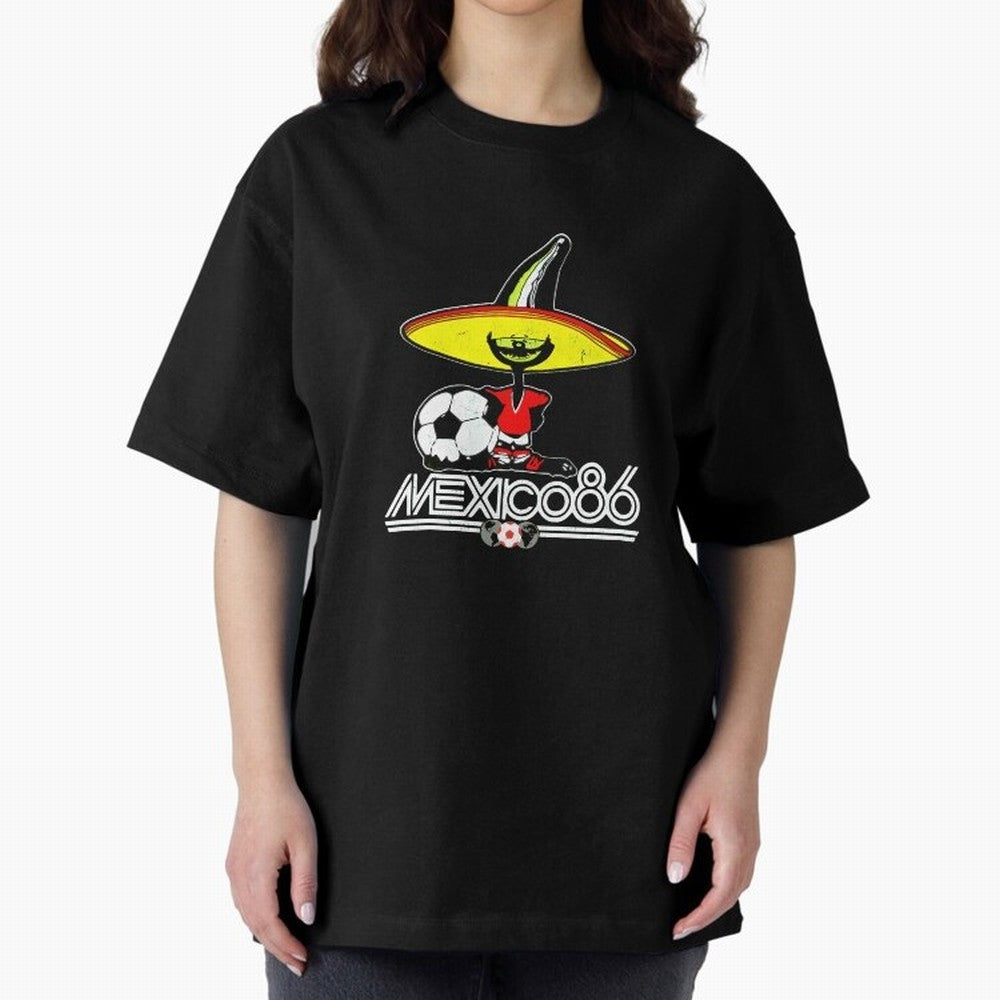 Mexico 86 World Cup Pique Retro Vintage T-Shirt_90751770 Classic T-Shirt Mark Global Football Passion for FIFA World Cup 2026, Built around Cristiano Ronaldo, Haaland and CR7, Brazil, Portugal and Argentina, Supporter Pride, Iconic Celebrations,