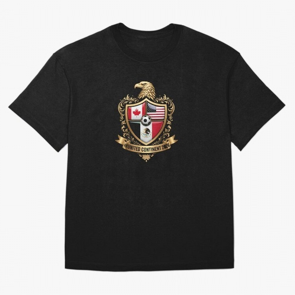 Golden Continental Eagle Soccer World Cup Crest 2026 T-Shirt_83050983 Classic T-Shirt Celebrate Every Goal in FIFA World Cup 2026 Group Stage Made for Messi, CR7 and Mbappe, Portugal, Spain and Germany Energy, Tournament Hype, Historic Matchups,