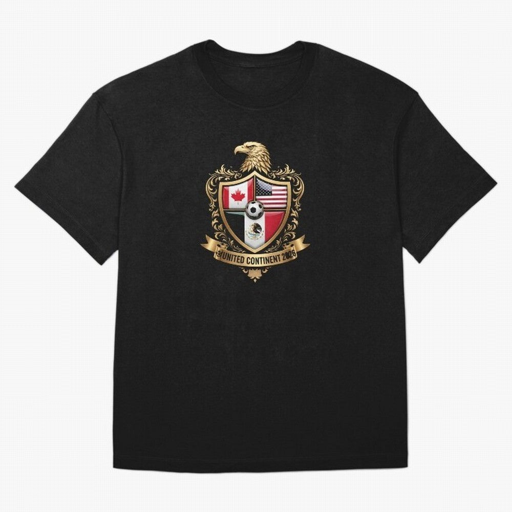 Golden Continental Eagle Soccer World Cup Crest 2026 T-Shirt_83050983 Classic T-Shirt Honor Champions and Dreams in FIFA World Cup 2026 Group Stage Capturing Messi, CR7 and Mbappe, England, France and Netherlands Energy, Tournament Hype, Historic