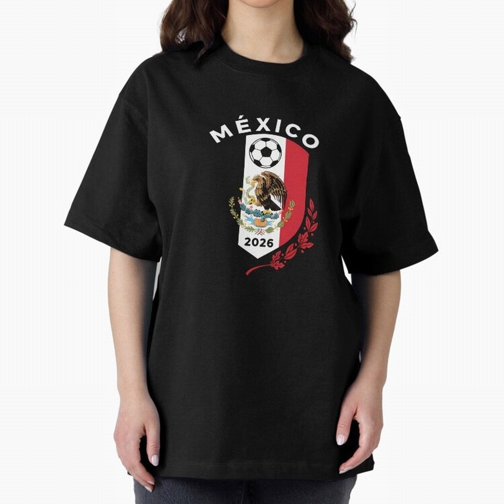 Mexico Emblem World Cup Soccer 2026 Football Crew T-Shirt_83050167 Classic T-Shirt Relive the Noise and Pride of Global Football Passion for FIFA World Cup 2026, Featuring Cristiano Ronaldo, Portugal, Vintage Soccer Flavor, Modern Football Stars,