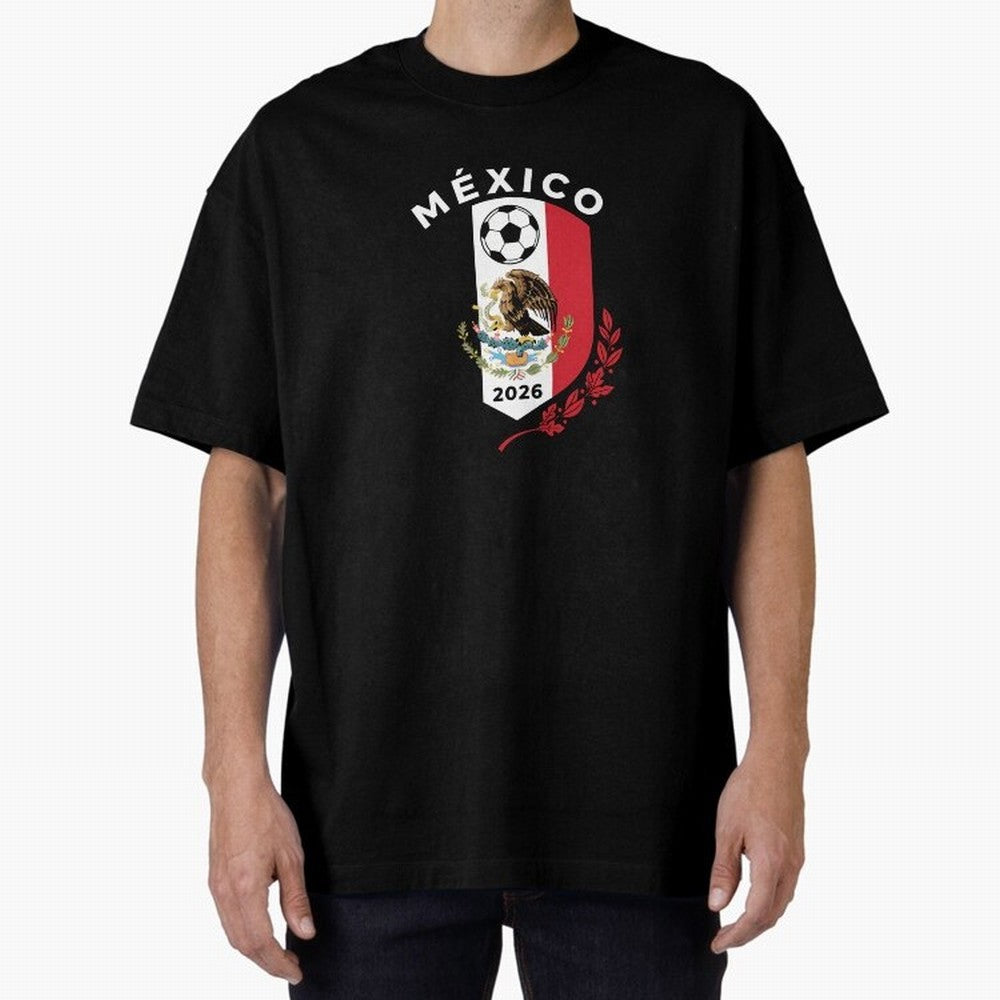 Mexico Emblem World Cup Soccer 2026 Football Crew T-Shirt_83050167 Classic T-Shirt Relive the Noise and Pride of Global Football Passion for FIFA World Cup 2026, Featuring Cristiano Ronaldo, Portugal, Vintage Soccer Flavor, Modern Football Stars,