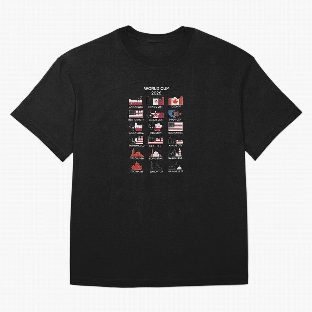 World Cup 2026 Host Cities T-Shirt_84292126 Classic T-Shirt Support Iconic Players in FIFA World Cup 2026 Group Stage for Fans of Cristiano Ronaldo, Haaland and CR7 and Spain, Bringing Fan Favorite Moments, National Team Passion, Big Match Drama