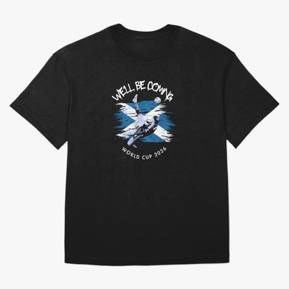 We'll be coming 2026 - Tartan Army Returns T-Shirt_83870751 Classic T-Shirt Represent the FIFA World Cup 2026 Group Stage Journey through Haaland and Mbappe Highlights, Germany Pride, Stadium Memories, Football Loyalty, International Chants and