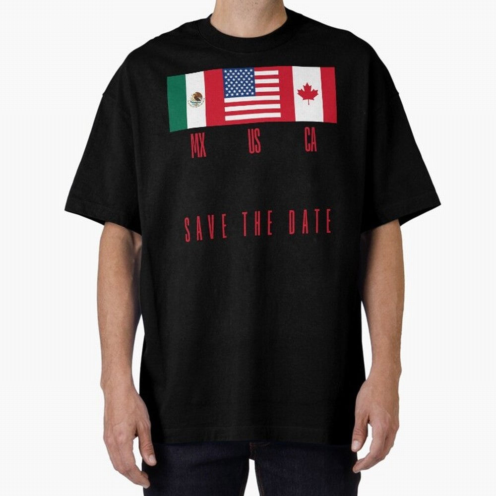 2026 World Cup Opening & Final ¨C Azteca Stadium Mexico & MetLife Stadium USA ¨C Football Design with Mexican, Canadian & US Flags Classic T-Shirt Carry National Pride through FIFA World Cup 2026 Spirit, Inspired by Portugal, Spain and Germany,