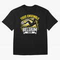 Belgium Fan Art World Cup 2026 Classic T-Shirt Carry National Pride through Global Football Passion for FIFA World Cup 2026 USA Canada Mexico, Inspired by CR7 and Messi, Brazil, Retro Football Energy, Iconic Rivalries, Trophy Chase Drama and