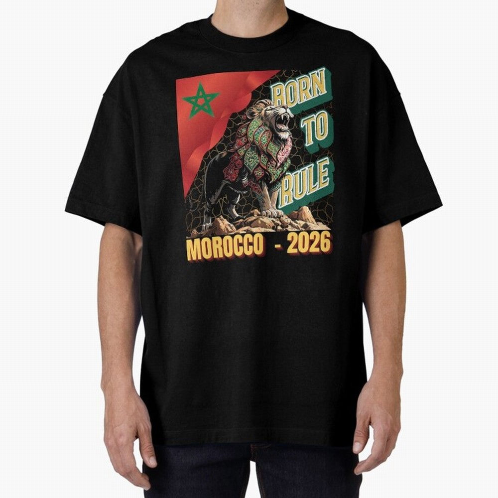 Morocco Football - Born to Rule Classic T-Shirt Celebrate Unforgettable Nights in Match Day Hype around FIFA World Cup 2026 Group Stage, Messi, Spain, Fan Favorite Moments, National Team Passion, Big Match Drama and Soccer History; Ideal for