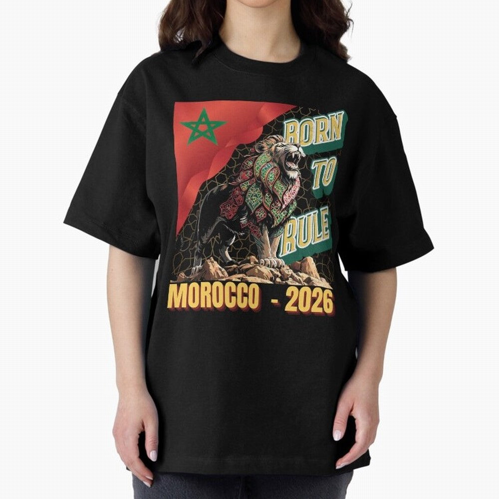 Morocco Football - Born to Rule Classic T-Shirt Celebrate Unforgettable Nights in Match Day Hype around FIFA World Cup 2026 Group Stage, Messi, Spain, Fan Favorite Moments, National Team Passion, Big Match Drama and Soccer History; Ideal for