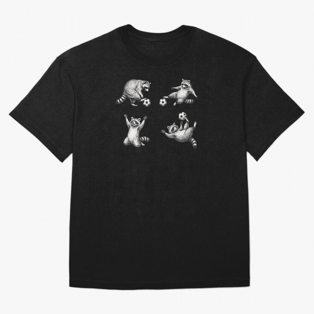 Funny Raccoon Soccer World Cup 2026 Games Classic T-Shirt Bring a Vintage Feel to FIFA World Cup 2026 Group Stage Centered on Mbappe, Spain Energy, Sports Nostalgia, International Competition, Famous Players and Unforgettable Victories; Great for