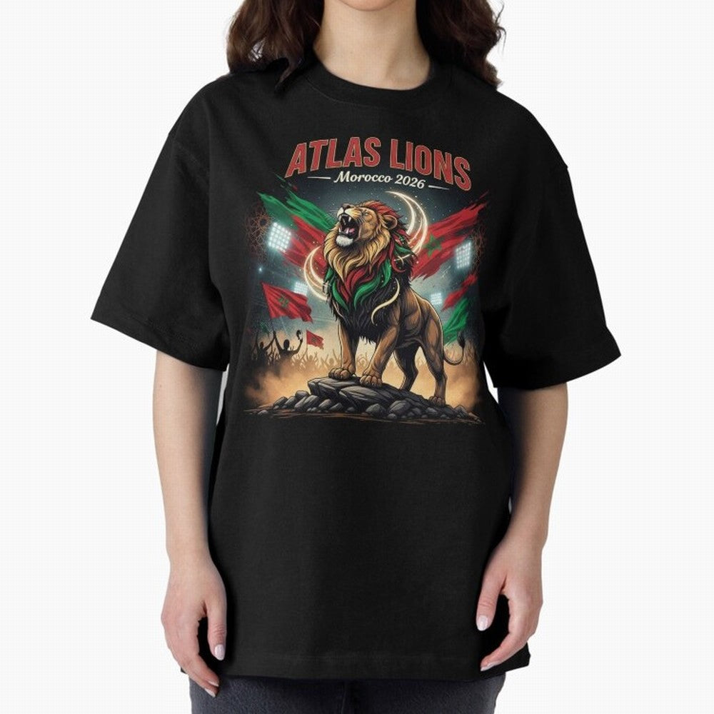 Atlas Lions - Morocco Football Team ready for the World Cup Classic T-Shirt Build FIFA World Cup 2026 Group Stage Inspired by Messi, Neymar and Mbappe, Netherlands Energy, Vintage Soccer Flavor, Modern Football Stars, National Flags and Final Night