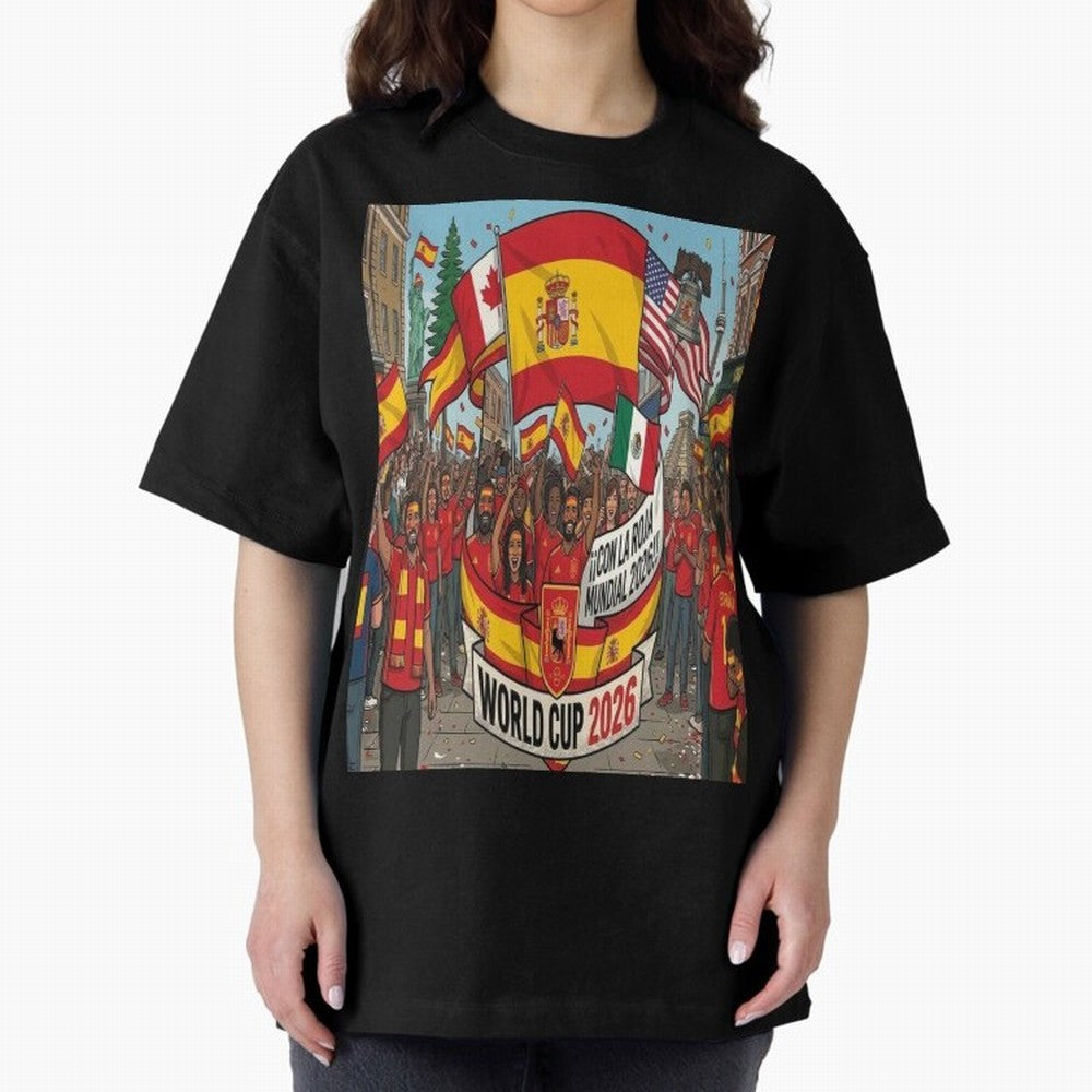 Spain Classic T-Shirt Capture FIFA World Cup 2026 USA Canada Mexico Spirit, Centered on England, France and Netherlands, Messi, CR7 and Mbappe, Football History, Final Match Energy, Crowd Noise and Once in a Lifetime Moments; Ideal for Passionate