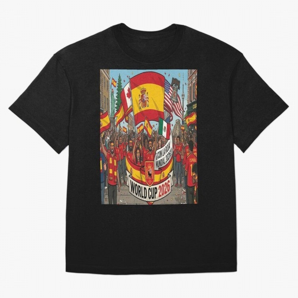 Spain Classic T-Shirt Capture FIFA World Cup 2026 USA Canada Mexico Spirit, Centered on England, France and Netherlands, Messi, CR7 and Mbappe, Football History, Final Match Energy, Crowd Noise and Once in a Lifetime Moments; Ideal for Passionate