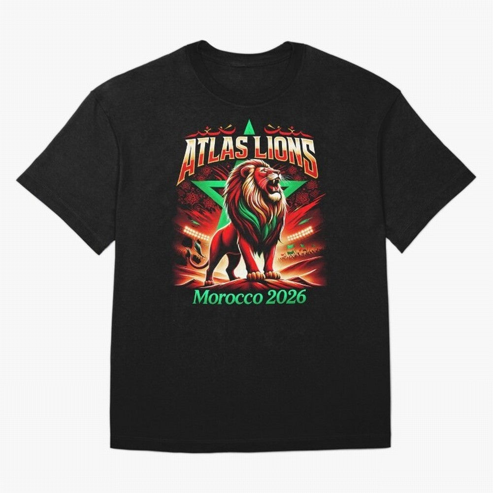 Morocco Football Fan Classic T-Shirt Follow Every Goal of the FIFA World Cup 2026 Journey through Messi and Cristiano Ronaldo Highlights, England and Germany Pride, Champion Mindset, Group Stage Buzz, Knockout Tension and Passionate Fan Culture;