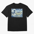 Soccer Players in Hokusai Waves Japan Classic T-Shirt Feel the Heartbeat of FIFA World Cup 2026 Group Stage for Fans of Messi and Cristiano Ronaldo and England, France and Netherlands, Bringing Tournament Hype, Historic Matchups, Family Viewing
