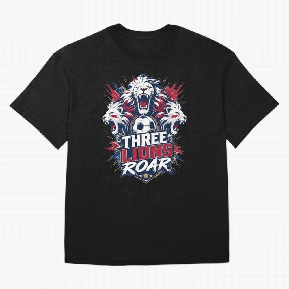 Three Lions Roar England World Cup 26 Tee Classic T-Shirt Bring Home FIFA World Cup 2026 USA Canada Mexico Made for Cristiano Ronaldo, England Energy, Soccer Culture, Superstar Moments, National Team Dreams and Competitive Fire; Great for