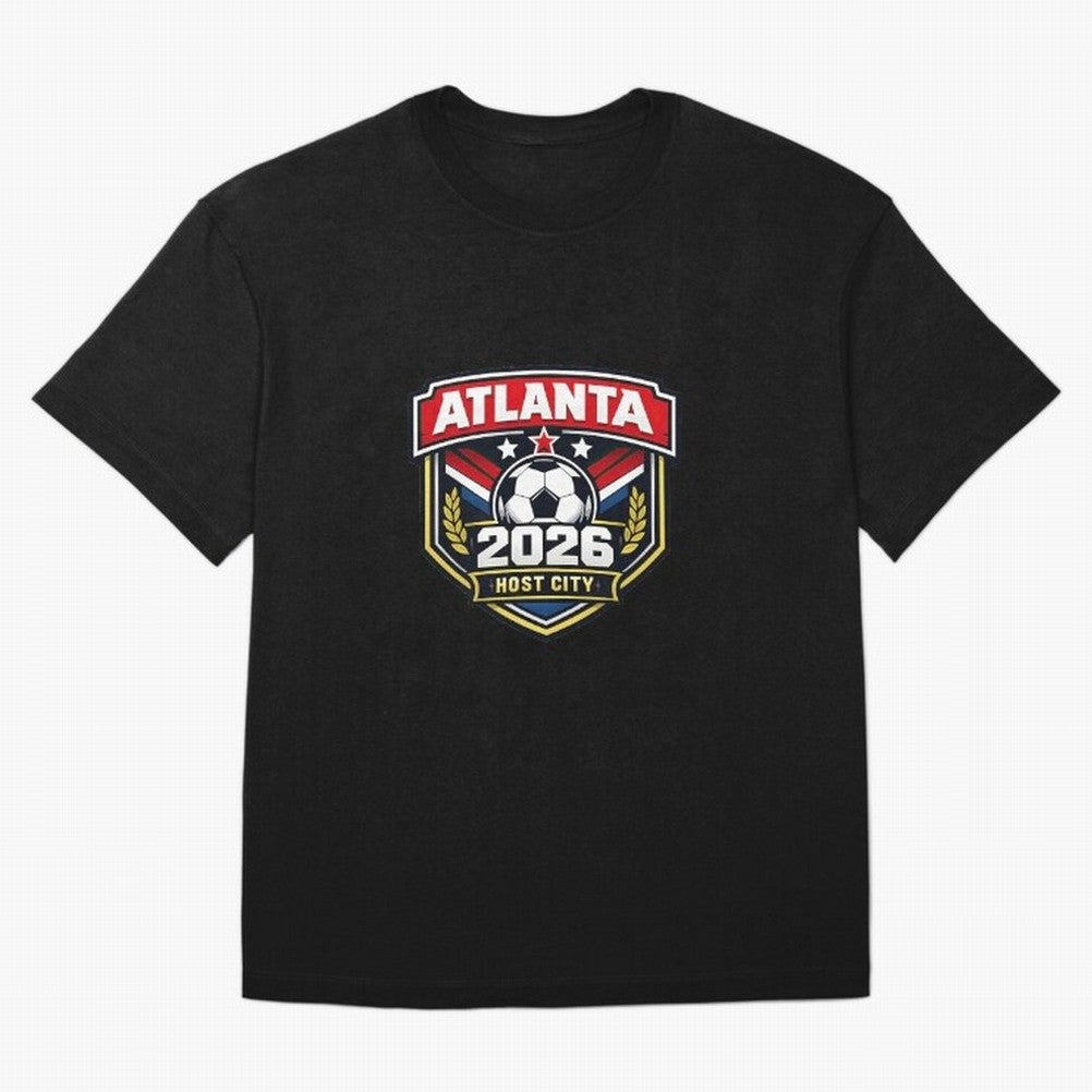 Global Cup 2026 Host City Badge Atlanta Classic T-Shirt Represent Football Lovers during FIFA World Cup 2026 Group Stage Featuring Cristiano Ronaldo, Argentina, France and Brazil Energy, Football History, Final Match Energy, Crowd Noise and Once in