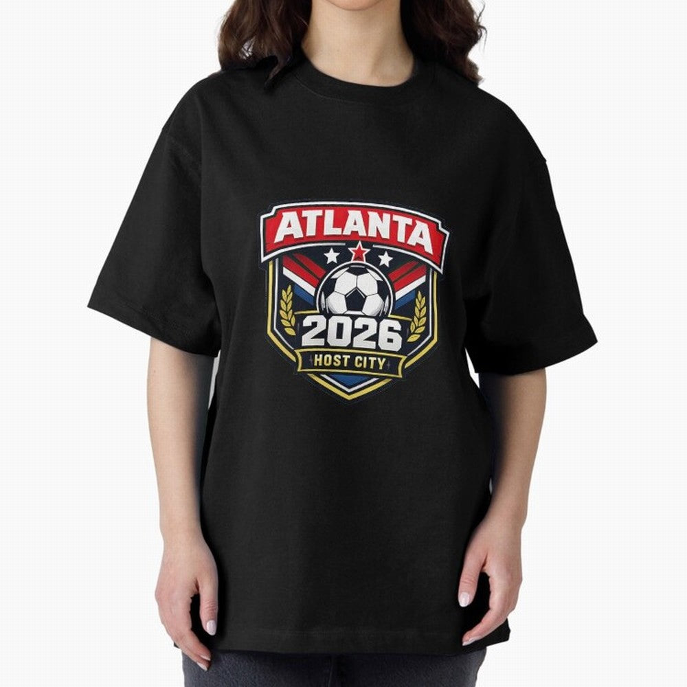 Global Cup 2026 Host City Badge Atlanta Classic T-Shirt Represent Football Lovers during FIFA World Cup 2026 Group Stage Featuring Cristiano Ronaldo, Argentina, France and Brazil Energy, Football History, Final Match Energy, Crowd Noise and Once in