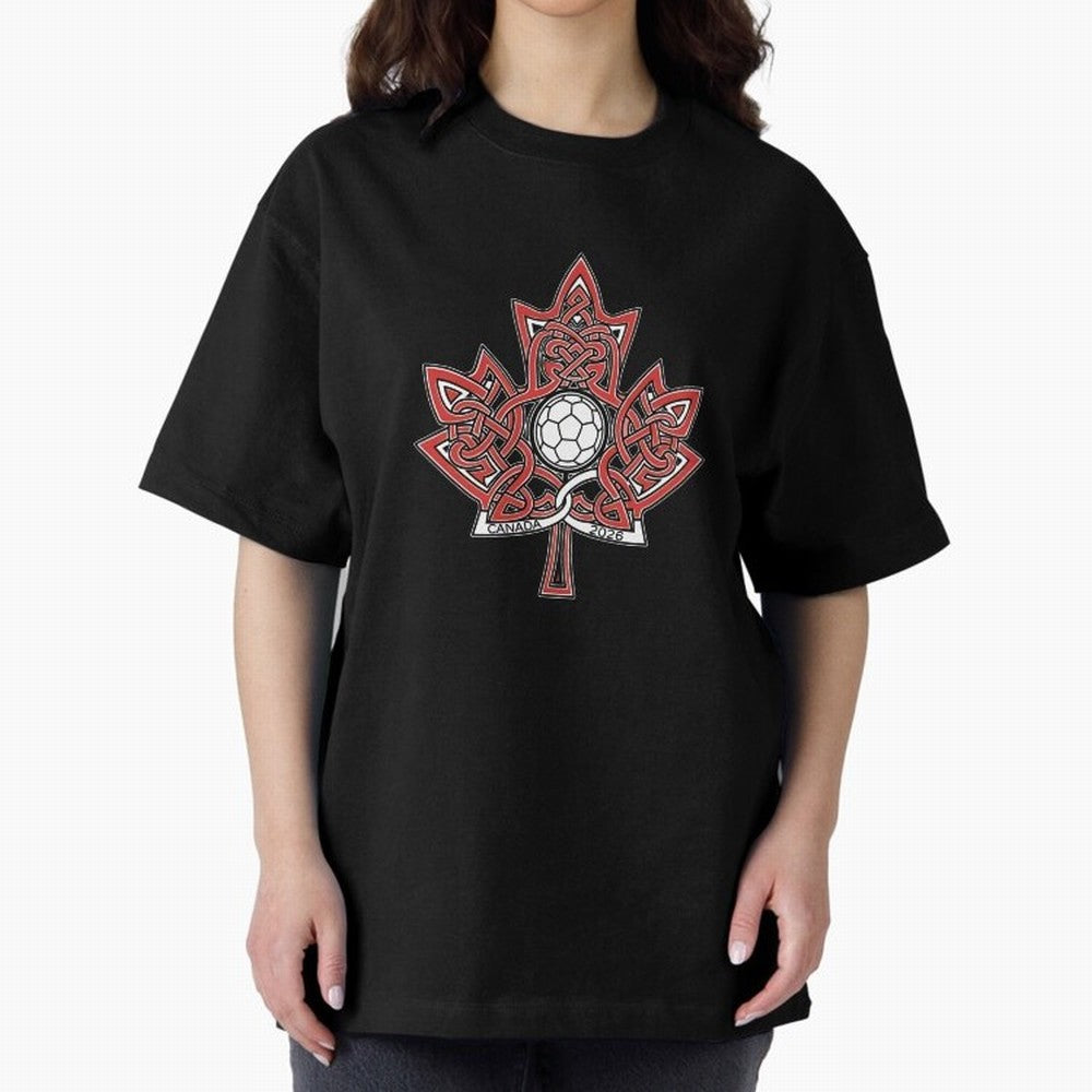 Interwoven Maple Leaf Canada Soccer 2026 T-Shirt_83135197 Classic T-Shirt Embrace FIFA World Cup 2026 for Fans of CR7 and Messi and England, Bringing Goal Celebration Energy, Supporter Heritage, Football Icons and Worldwide Tournament Joy; Perfect