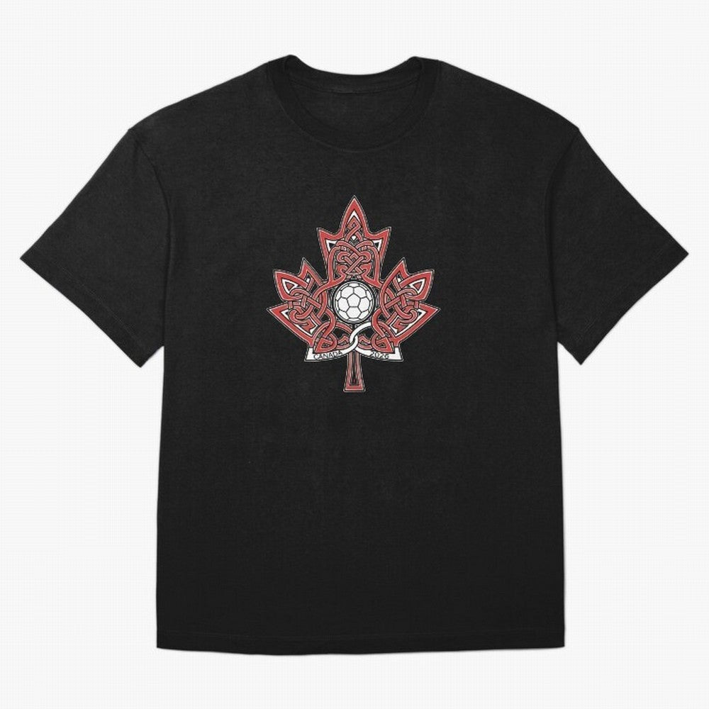 Interwoven Maple Leaf Canada Soccer 2026 T-Shirt_83135197 Classic T-Shirt Create FIFA World Cup 2026 Group Stage for Fans of Messi, CR7 and Mbappe and Netherlands, Bringing Classic Soccer Heritage, Championship Pressure, Fan Loyalty and