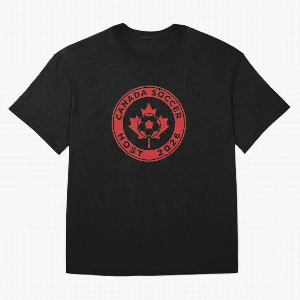 Canada Soccer Host 2026 Emblem Design T-Shirt_83133385 Classic T-Shirt Remember Iconic Moments from FIFA World Cup 2026 Group Stage Spirit, Celebrating Argentina, Neymar, Tournament Hype, Historic Matchups, Family Viewing Parties and Global Sports