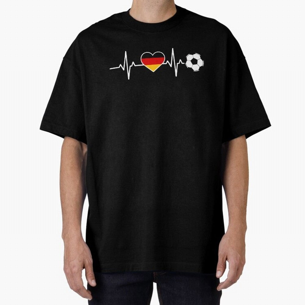 Germany Football Heartbeat | Deutschland Soccer Fan EKG Classic T-Shirt Support Match Day Hype around FIFA World Cup 2026 USA Canada Mexico, Neymar, Haaland and Cristiano Ronaldo, Brazil, Portugal and Argentina, Worldwide Fan Energy, Dramatic