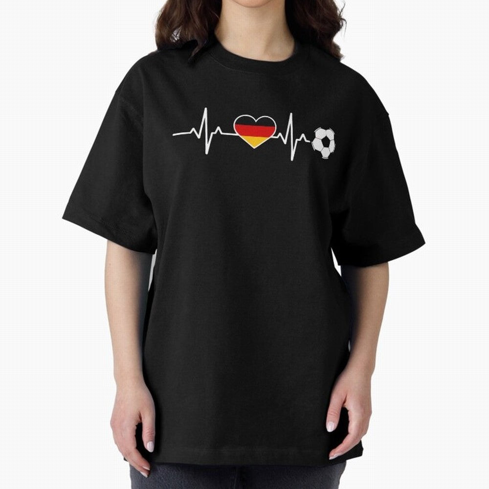 Germany Football Heartbeat | Deutschland Soccer Fan EKG Classic T-Shirt Support Match Day Hype around FIFA World Cup 2026 USA Canada Mexico, Neymar, Haaland and Cristiano Ronaldo, Brazil, Portugal and Argentina, Worldwide Fan Energy, Dramatic