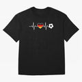 Germany Football Heartbeat | Deutschland Soccer Fan EKG Classic T-Shirt Support Match Day Hype around FIFA World Cup 2026 USA Canada Mexico, Neymar, Haaland and Cristiano Ronaldo, Brazil, Portugal and Argentina, Worldwide Fan Energy, Dramatic