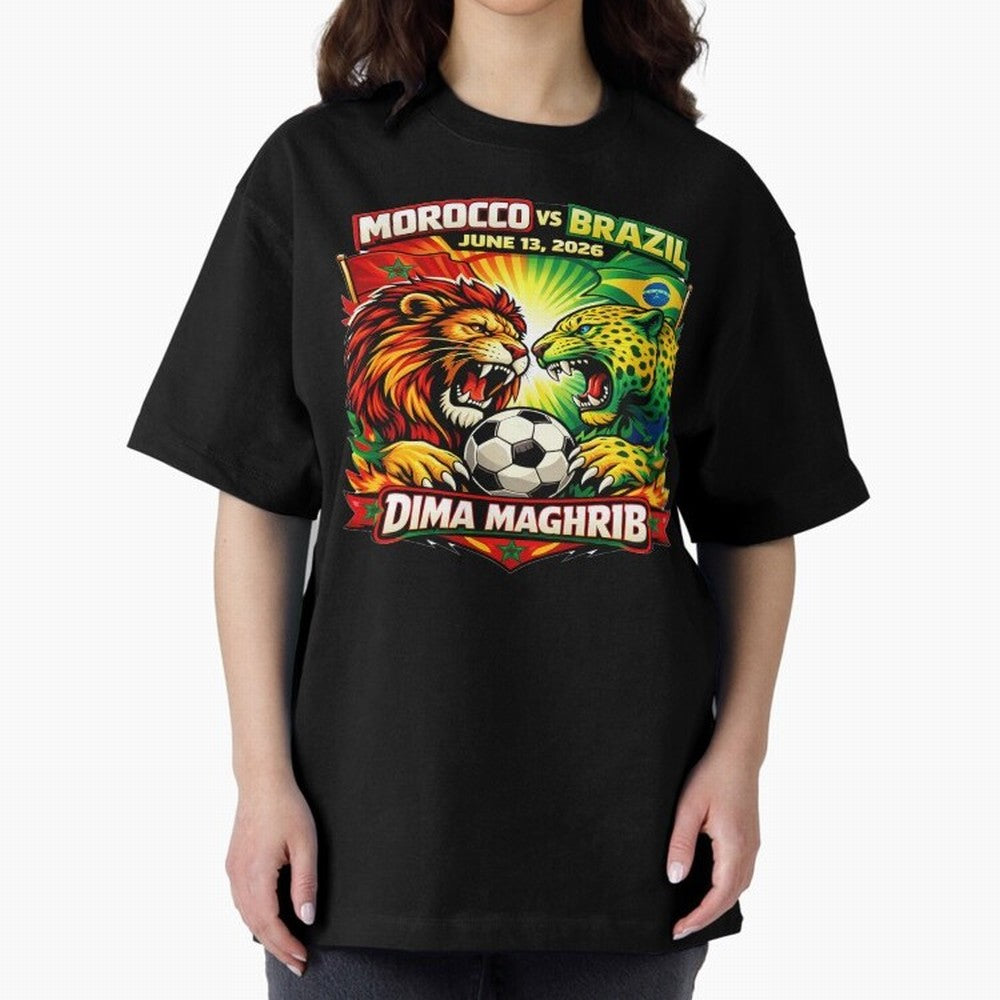 World Cup 2026, Dima Maghrib, June 13, 2026, We Are Morocco, Go Morocco, Morocco vs Brazil, Morocco World Cup 2026, World Morocco, Maghrib Classic T-Shirt Honor Football Greatness during FIFA World Cup 2026 USA Canada Mexico Built around Mbappe,