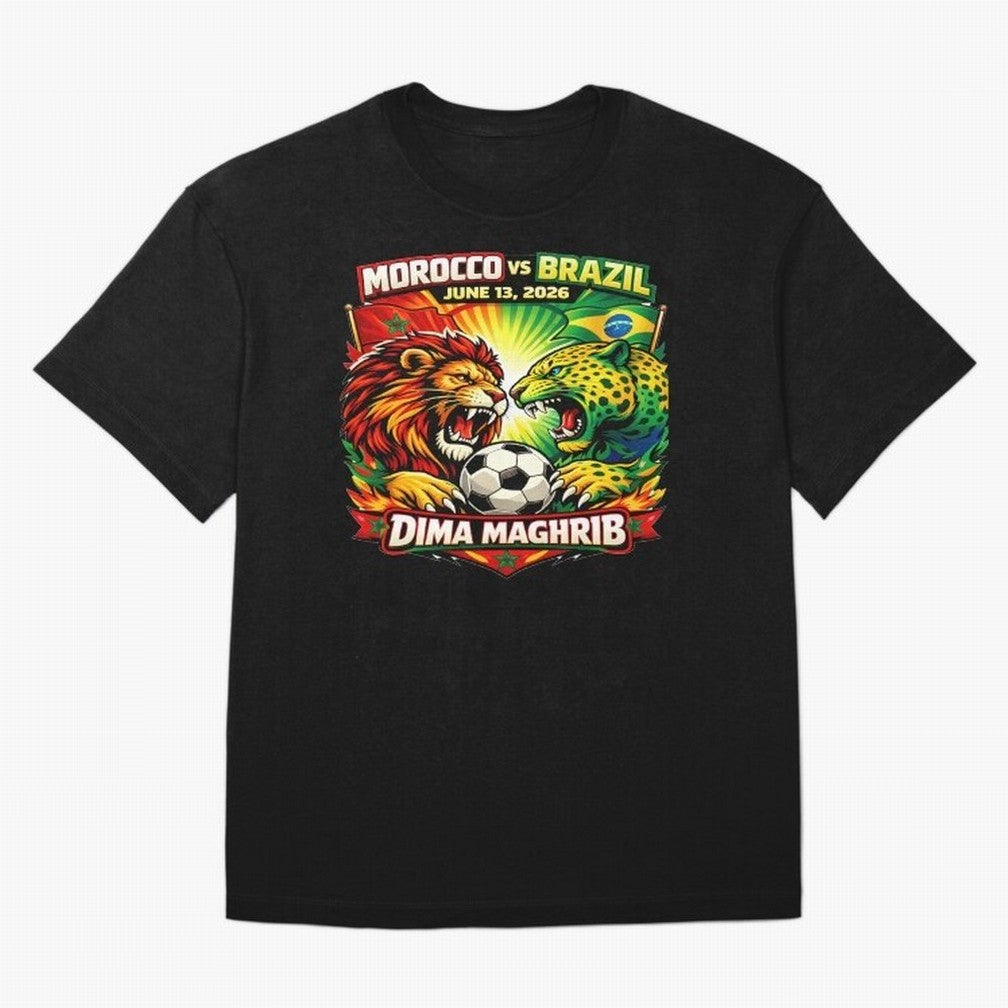World Cup 2026, Dima Maghrib, June 13, 2026, We Are Morocco, Go Morocco, Morocco vs Brazil, Morocco World Cup 2026, World Morocco, Maghrib Classic T-Shirt Honor Football Greatness during FIFA World Cup 2026 USA Canada Mexico Built around Mbappe,