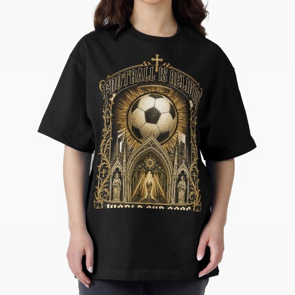 Football Is Religion World Cup 2026 Soccer T-Shirt Classic T-Shirt Relive Legendary Nights from FIFA World Cup 2026 Group Stage Celebrating CR7 and Messi, England and Germany Energy, Sports Nostalgia, International Competition, Famous Players and