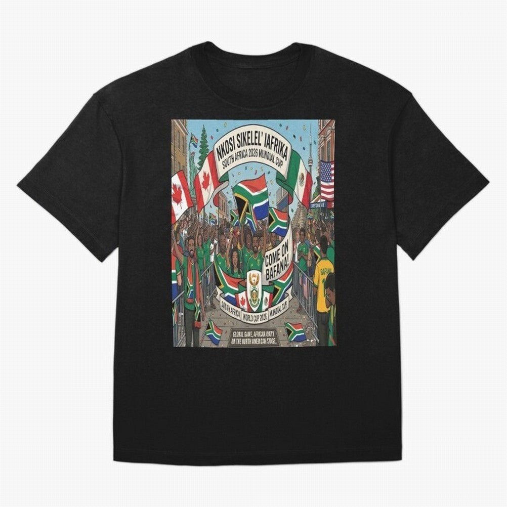Soiuth Africa Classic T-Shirt Celebrate the Next Chapter of FIFA World Cup 2026 Group Stage Connected to Messi, CR7 and Mbappe, Spain and Netherlands Energy, Worldwide Fan Energy, Dramatic Goals, Stadium Lights and Championship Celebrations;