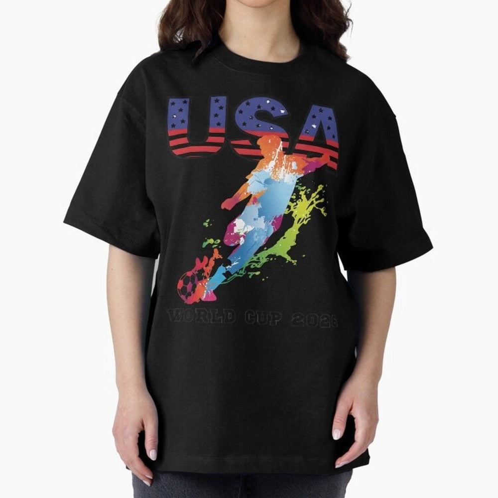 USA CAN MEX 26 Football Shirt | Color Splash International Fan Tee Classic T-Shirt Make Memories around Global Football Passion for FIFA World Cup 2026, Made for CR7, Netherlands, Game Day Rituals, Football Legends, Country Pride and the Road to