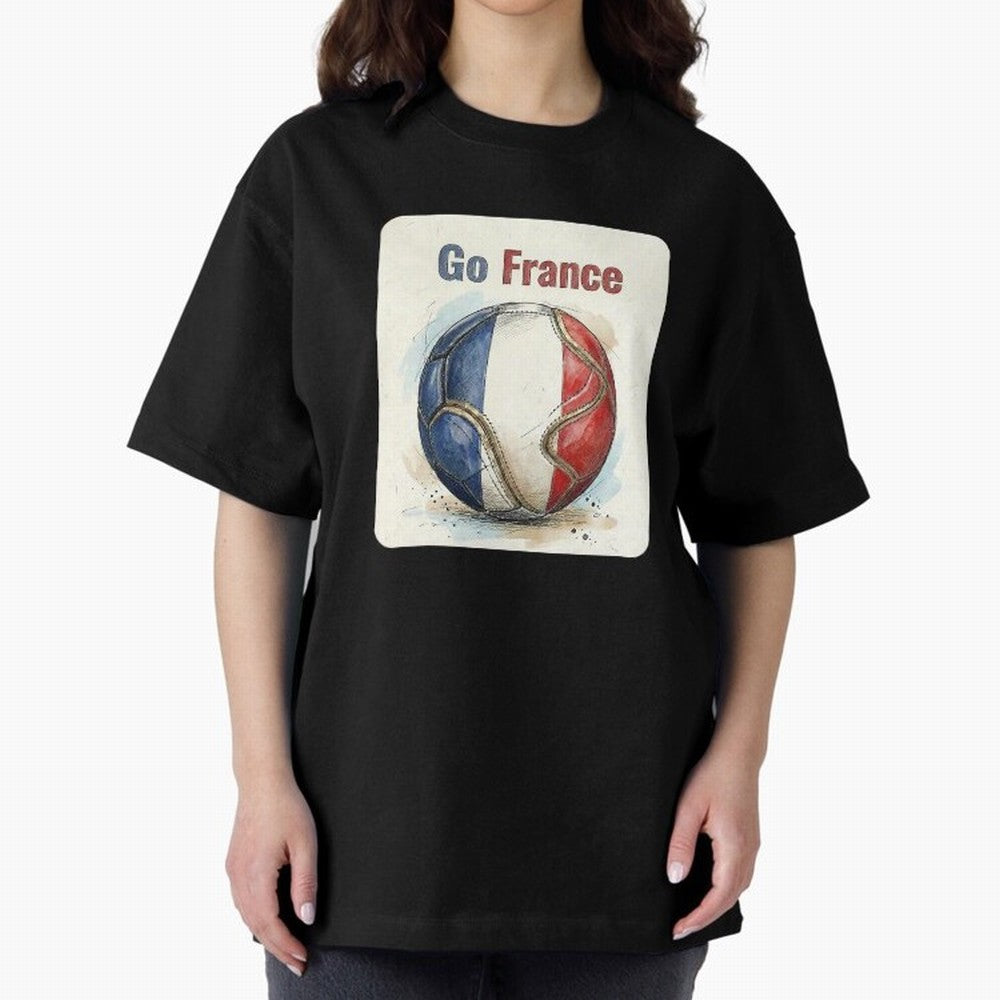 Go France Soccer Ball Flag | French Football Fan Graphic Tee Classic T-Shirt Show Fan Pride Across the FIFA World Cup 2026 Journey through Messi Highlights, England, France and Netherlands Pride, Football History, Final Match Energy, Crowd Noise