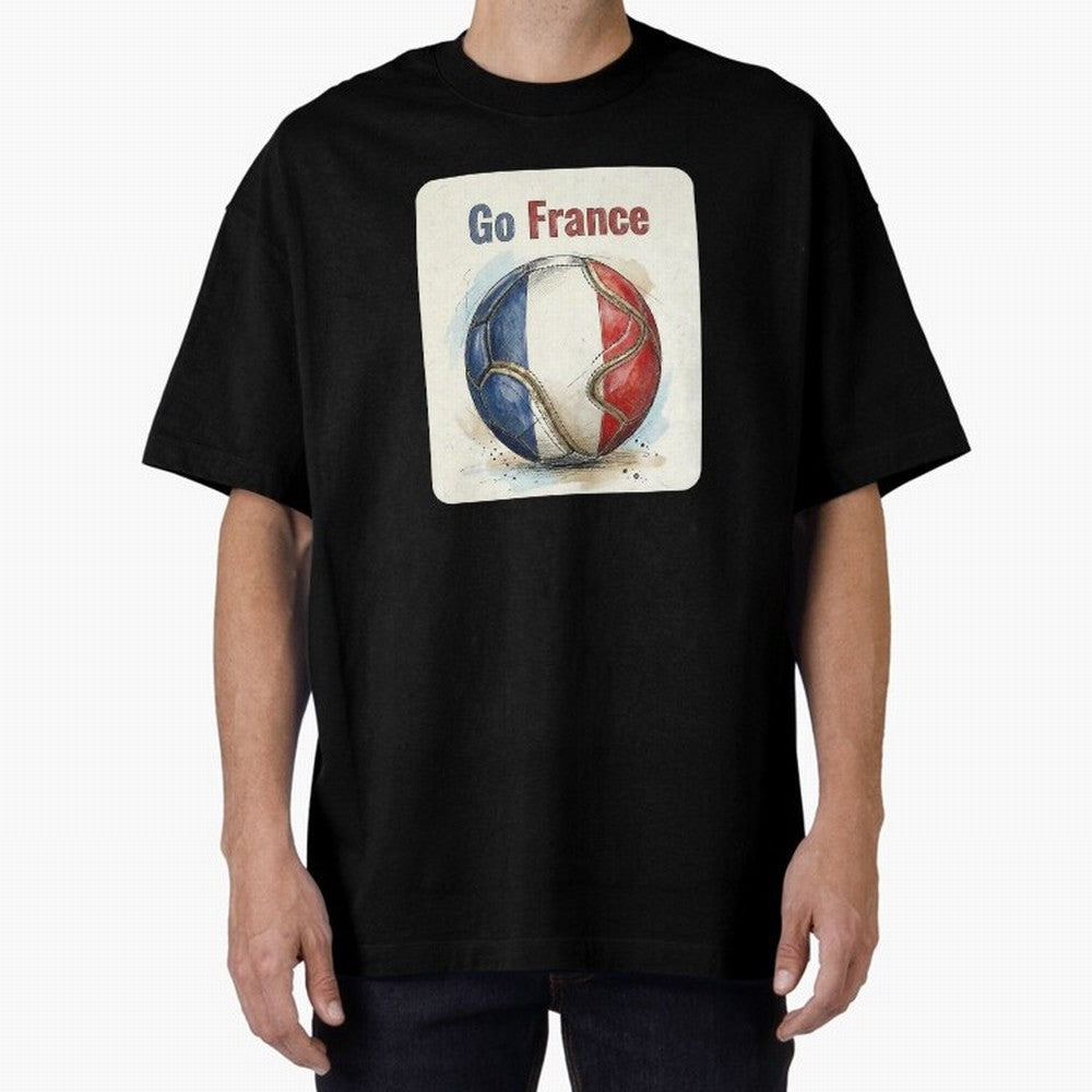 Go France Soccer Ball Flag | French Football Fan Graphic Tee Classic T-Shirt Show Fan Pride Across the FIFA World Cup 2026 Journey through Messi Highlights, England, France and Netherlands Pride, Football History, Final Match Energy, Crowd Noise