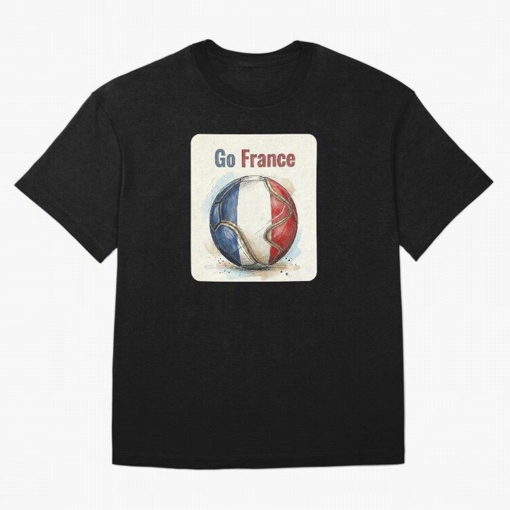 Go France Soccer Ball Flag | French Football Fan Graphic Tee Classic T-Shirt Show Fan Pride Across the FIFA World Cup 2026 Journey through Messi Highlights, England, France and Netherlands Pride, Football History, Final Match Energy, Crowd Noise