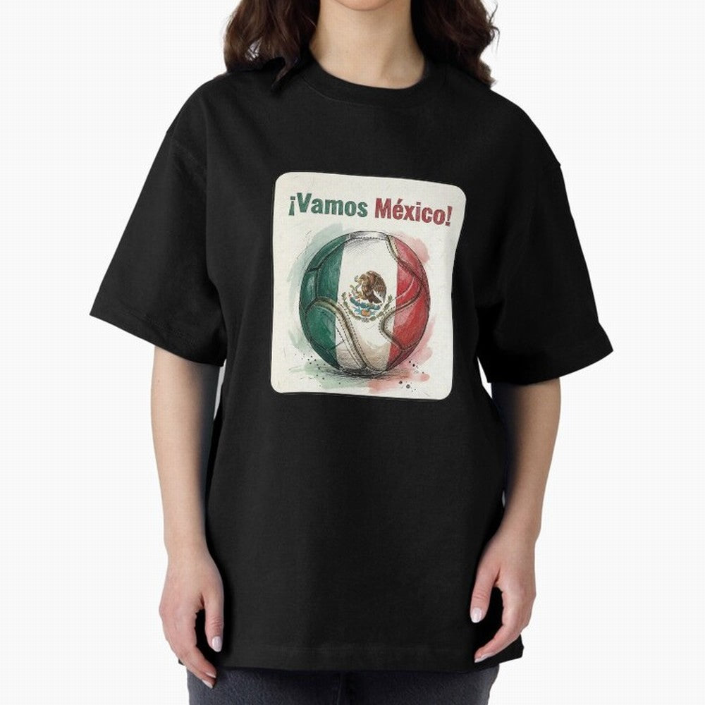 Vamos Mexico Soccer Ball Flag | Mexican Football Fan Graphic Tee Classic T-Shirt Bring Global Tournament Vibes to the FIFA World Cup 2026 Group Stage Journey through Messi, CR7 and Mbappe Highlights, England, France and Netherlands Pride,
