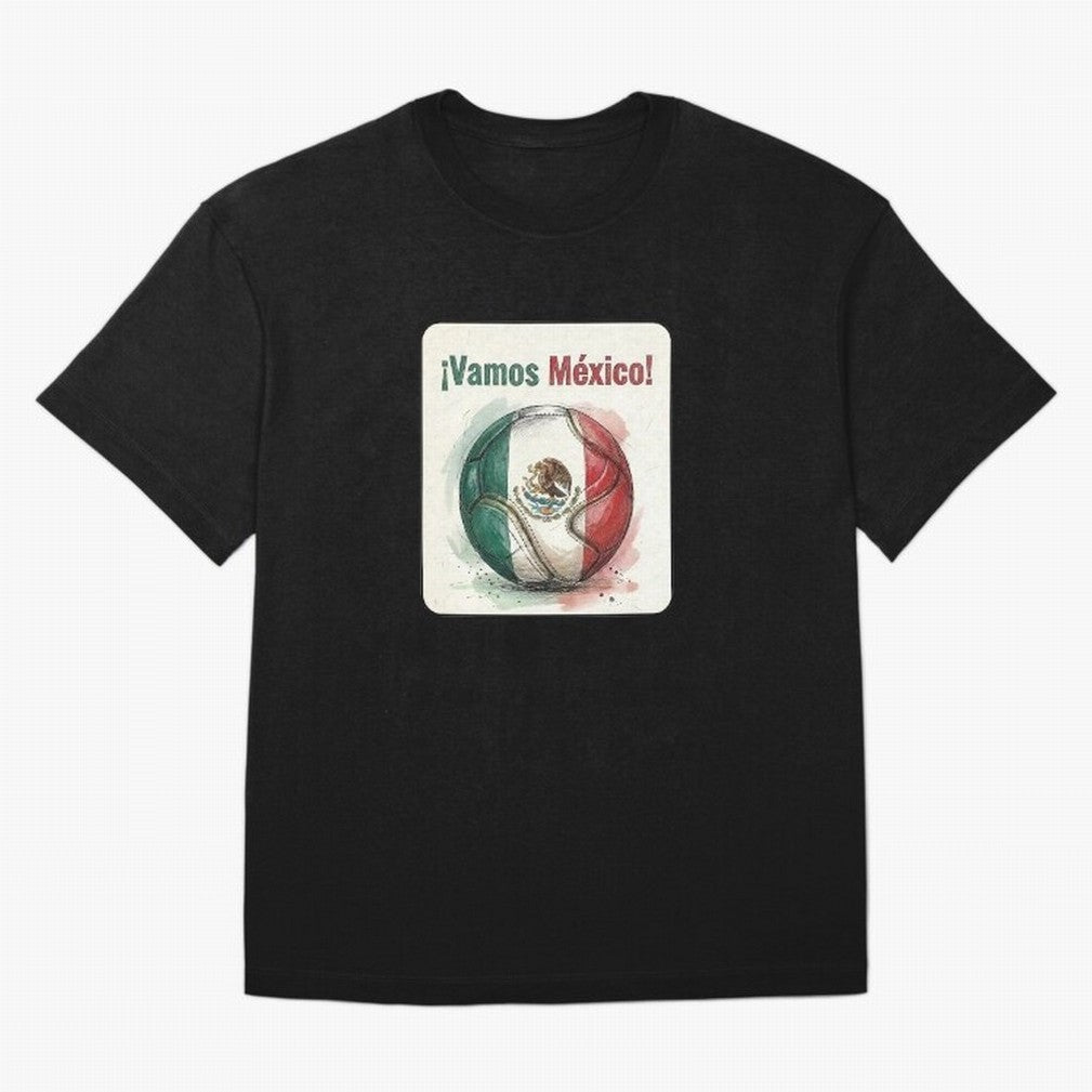 Vamos Mexico Soccer Ball Flag | Mexican Football Fan Graphic Tee Classic T-Shirt Bring Global Tournament Vibes to the FIFA World Cup 2026 Group Stage Journey through Messi, CR7 and Mbappe Highlights, England, France and Netherlands Pride,