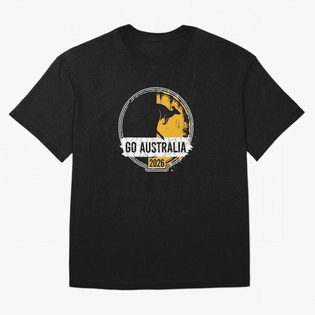 Golden Green Kangaroo Emblem Go Australia 2026 Supporter Design T-Shirt_83662099 Classic T-Shirt Show Your Stadium Side during Match Day Hype around FIFA World Cup 2026 Group Stage, Neymar, Brazil, Global Supporter Spirit, Legendary Goals, National