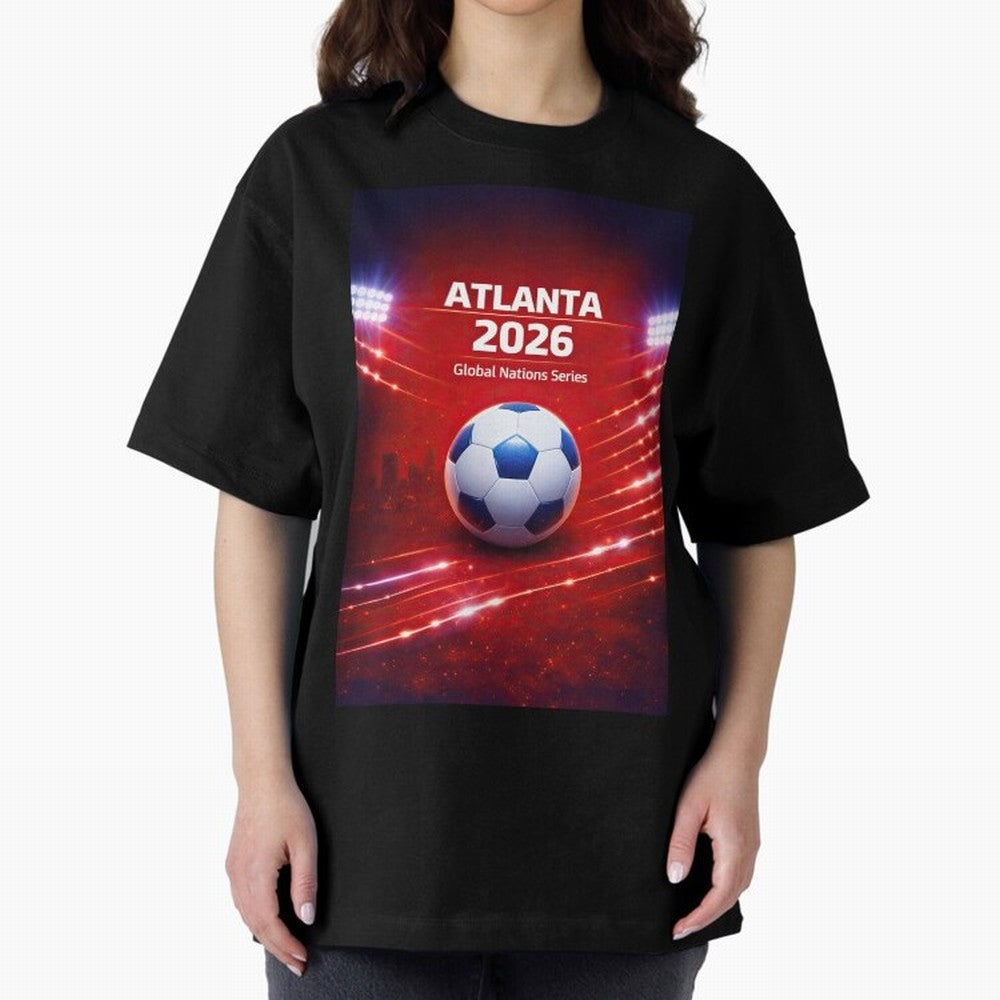 Atlanta Global Nations Series 2026 - Soccer aka Football Classic T-Shirt Stand Out with Spirit from Global Football Passion for FIFA World Cup 2026 Group Stage, Connected to Neymar, France and Portugal, Match Day Excitement, Supporter Culture,