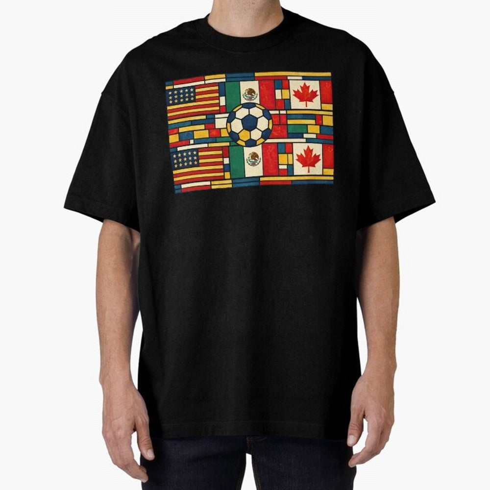 North American Football Flags World Cup Inspired Classic T-Shirt Enjoy the FIFA World Cup 2026 USA Canada Mexico Journey through Haaland Highlights, Brazil Pride, Soccer Culture, Superstar Moments, National Team Dreams and Competitive Fire; Created