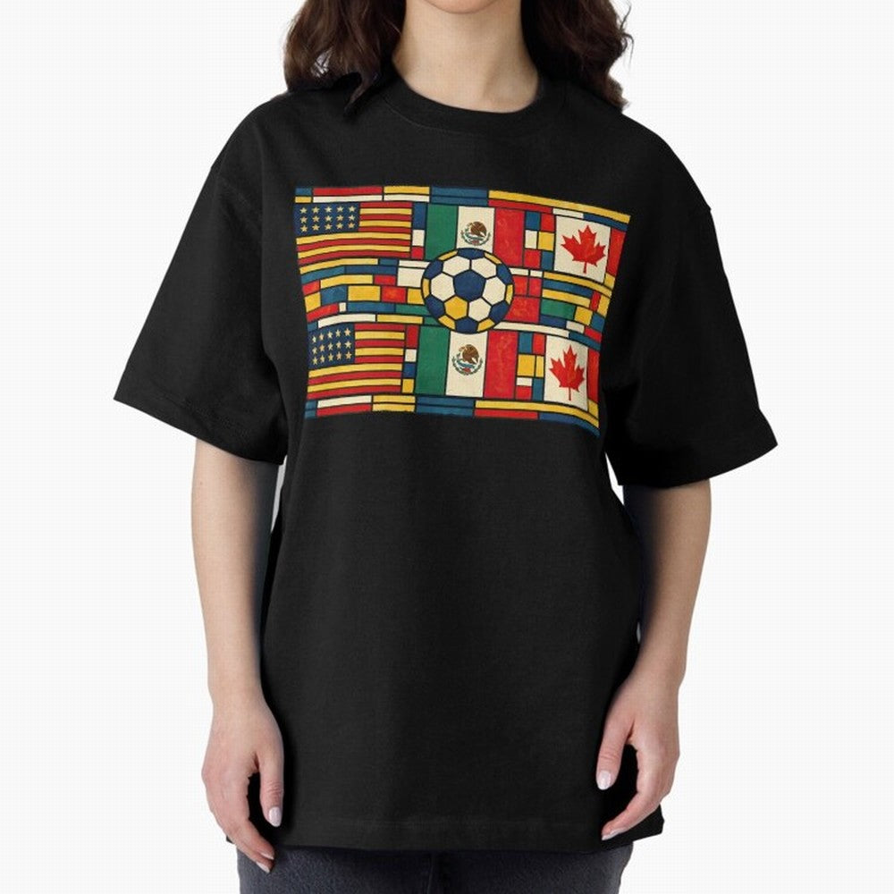 North American Football Flags World Cup Inspired Classic T-Shirt Enjoy the FIFA World Cup 2026 USA Canada Mexico Journey through Haaland Highlights, Brazil Pride, Soccer Culture, Superstar Moments, National Team Dreams and Competitive Fire; Created