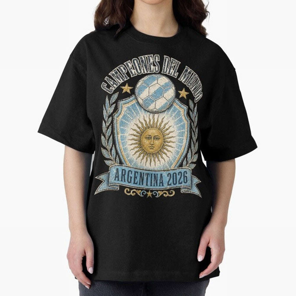 Campeones Del Mundo Argentina 2026 World Cup Soccer T-Shirt Classic T-Shirt Bring World Football Passion into the FIFA World Cup 2026 Journey through Messi Highlights, France and Portugal Pride, Fan Favorite Moments, National Team Passion, Big